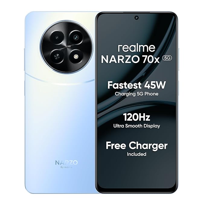 Realme NARZO 70x 5G (Ice Blue, 6GB RAM,128GB Storage)